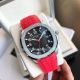 Copy Patek Philippe Aquanaut 5167A SS Black Dial Red Second Hand Red Rubber Band Watch 40MM (4)_th.jpg